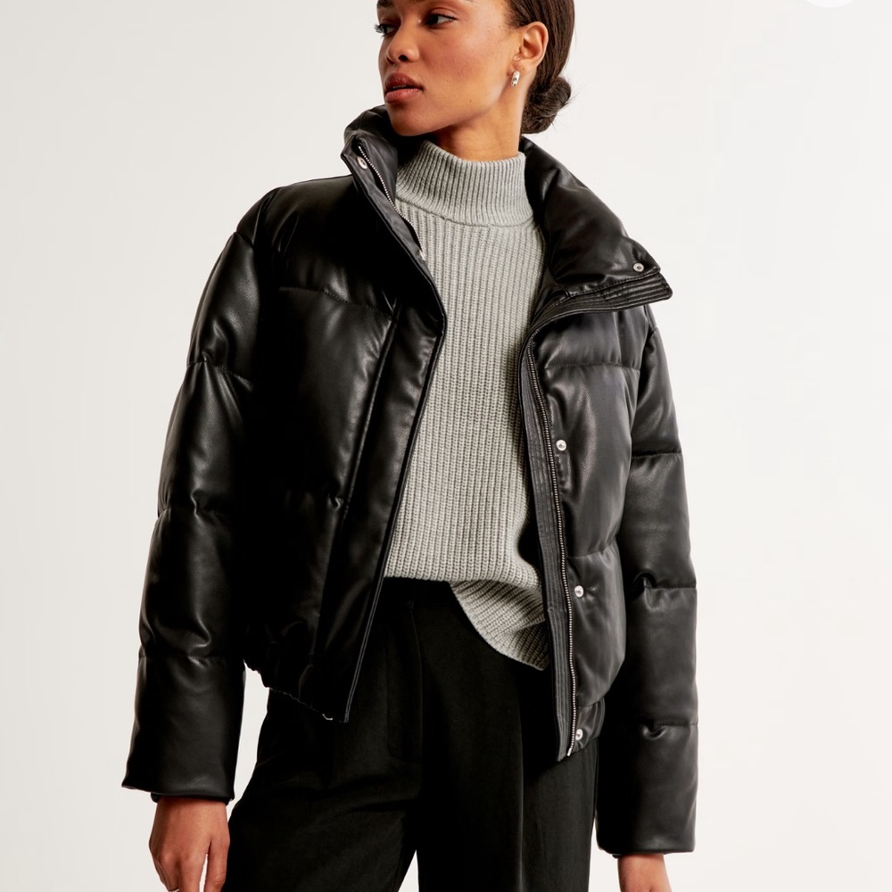 Abercrombie & Fitch Black Leather Jacket